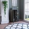 Tuhome Bar Cart, Two External Shelves, Four Casters, Six Built-in Wine Rack, Single Door Cabinet, Espresso MLC3988 - alternate 7